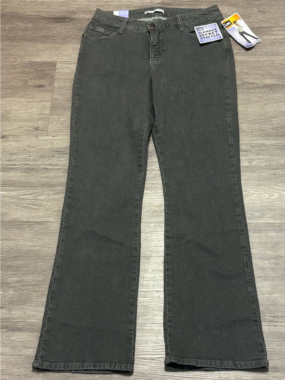 NWT Lee Slender Secret Stretch Bootcut Jeans Charcoal Gray 10 Short 10S